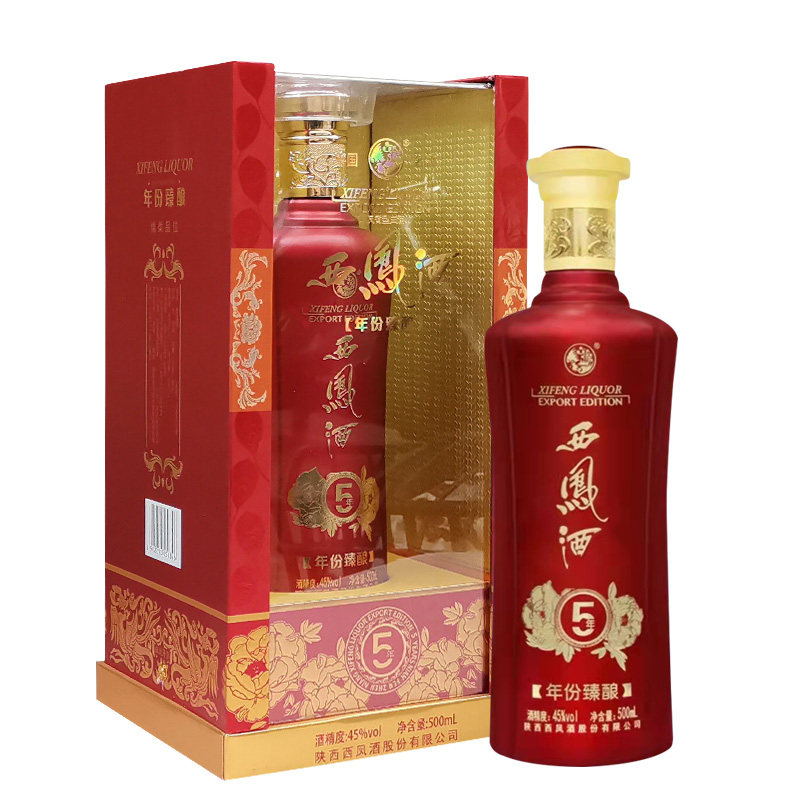 西凤酒45度年份臻酿5年西凤酒绵柔凤香型