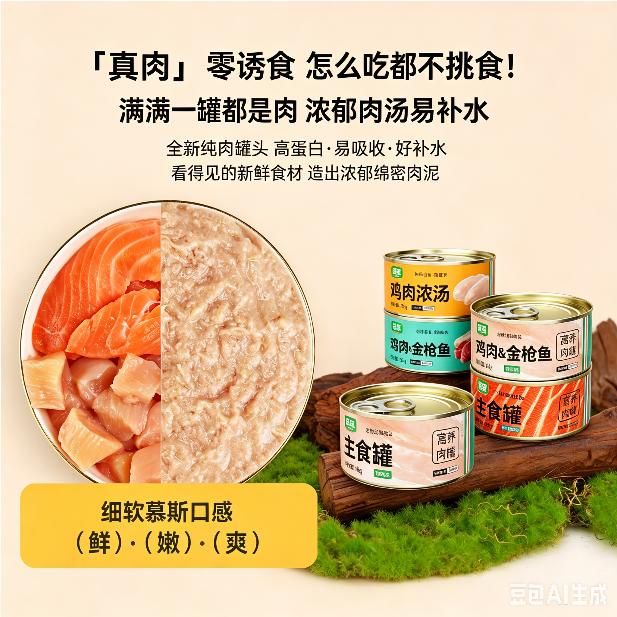 补水增肥猫罐头笑宠成幼猫主食罐