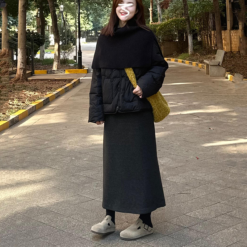 480G加厚醋酸毛呢半身裙女秋冬