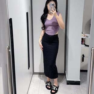 欧美莫代尔半身裙女性感包臀裙子夏季辣妹高腰一步裙紧身弹力长裙
