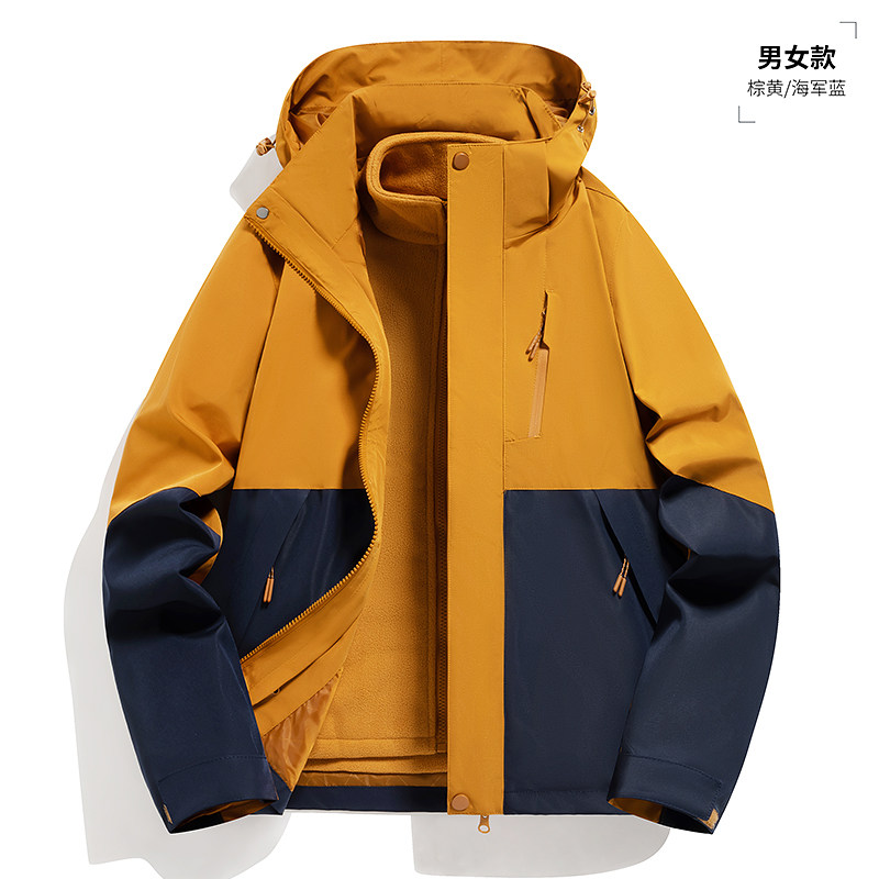 冲锋衣工作服定制印logo刺绣