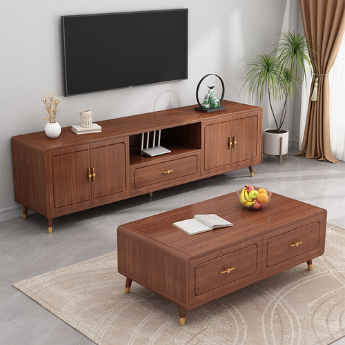 实木电视柜客厅家用2025新款茶几