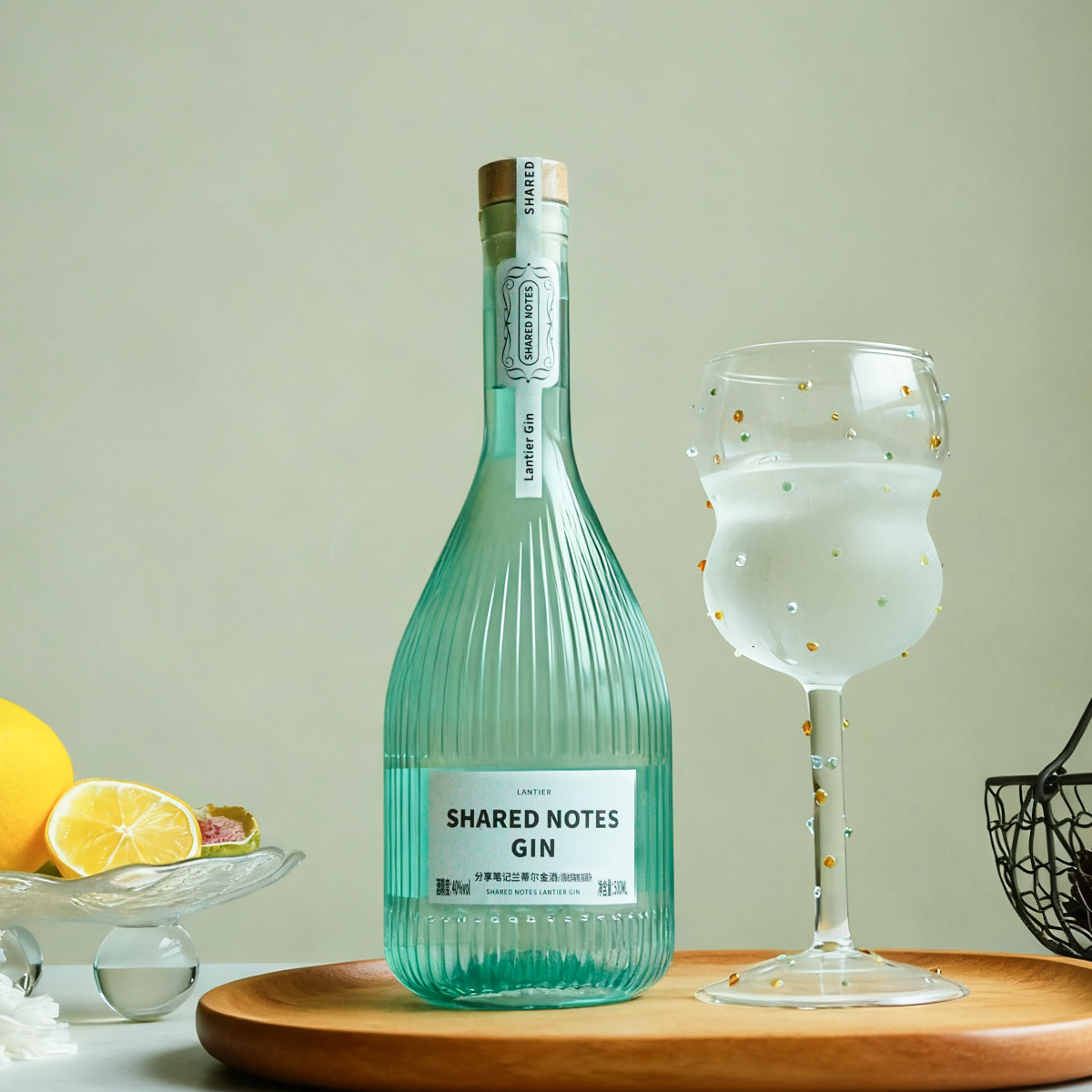 SHAREDNOTES兰蒂尔金酒Gin洋酒杜松子酒40度烈酒金汤力调酒基酒