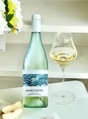 SHAREDNOTES霞多丽半甜白葡萄酒果酒低度微醺女士清爽甜型晚安酒