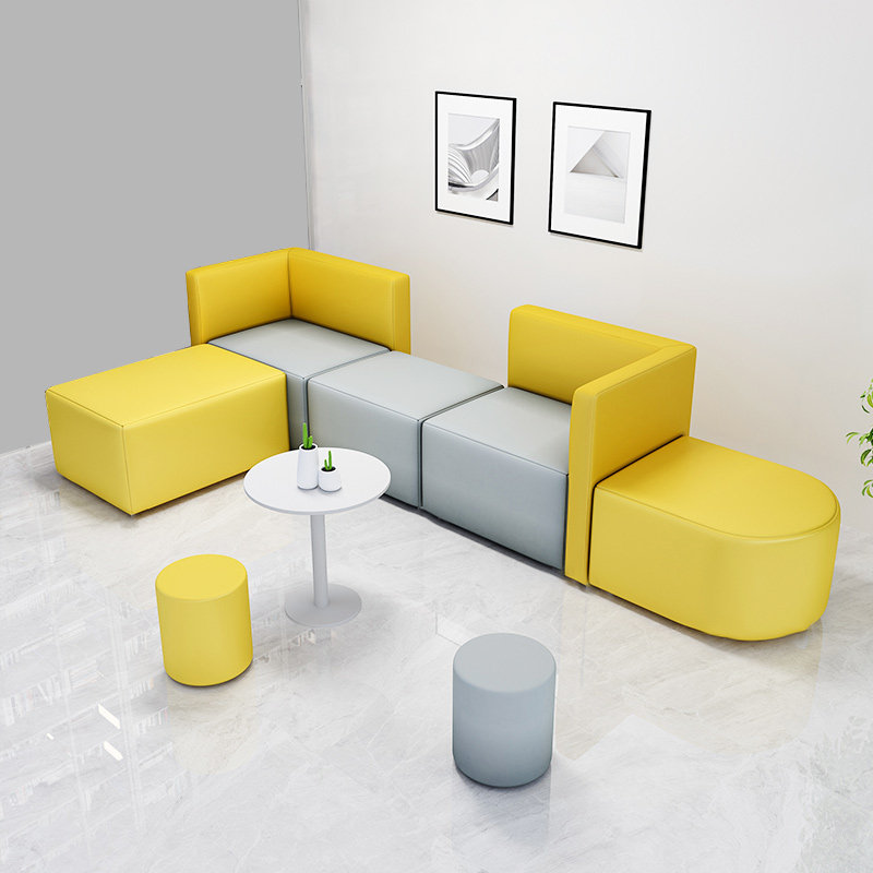 休息区休闲接待转角简约现代培训机构会客等候创意办公区沙发组合