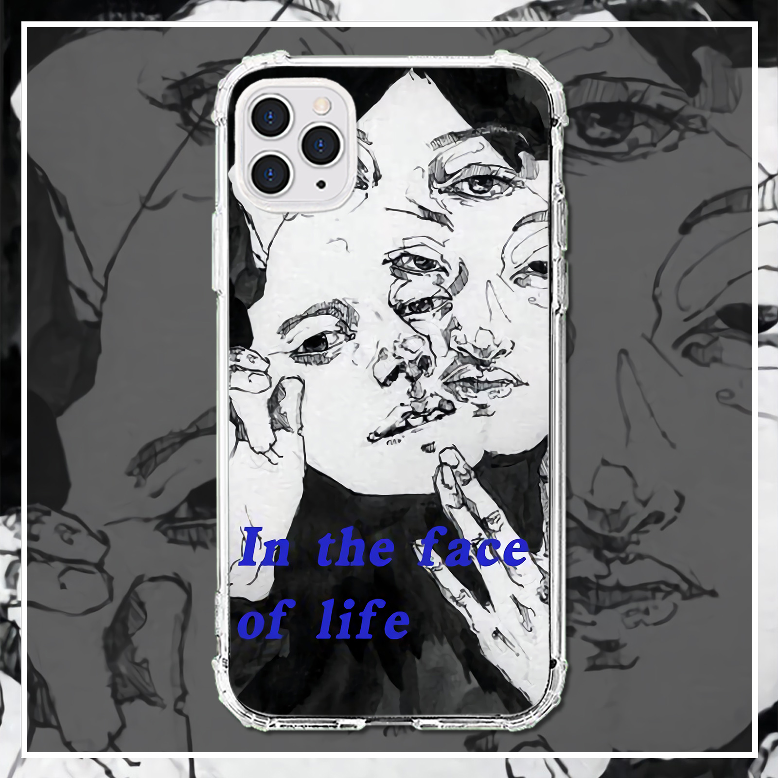 适用vivo抽象艺术iqoo7创意iqoo8pro个性iqooneo5活力版nex艺术生s5/s6/s7/s9/s10pro/s7e/s9e透明手机壳