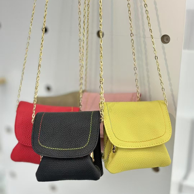 2025新款头层牛皮迷你口金包女斜挎包小众设计高级感单肩零钱小包