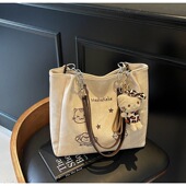 2025新款 休闲手拎包百搭通勤托特包大容量学生上课单肩腋下包 时尚