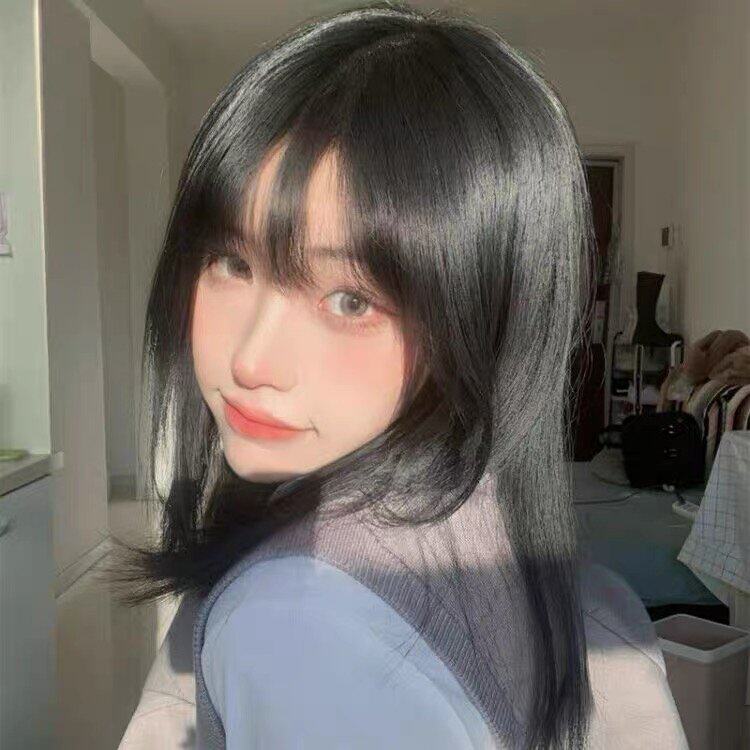 jk假发女中长发网红修脸减龄lolita长直发自然可爱少女锁骨发头套