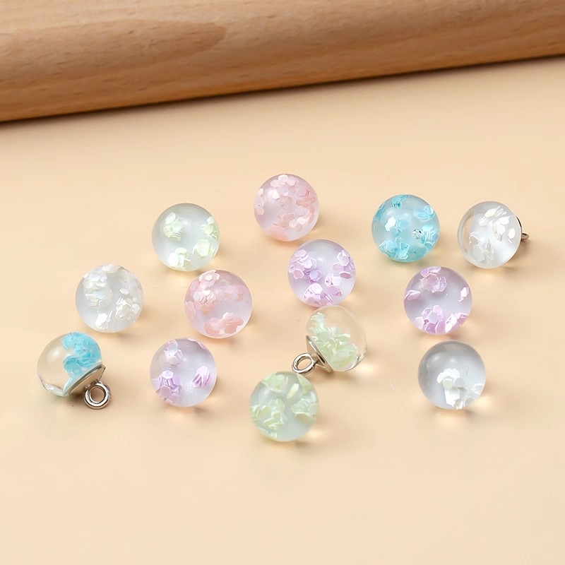 仿玉石花瓣透明旗袍盘扣