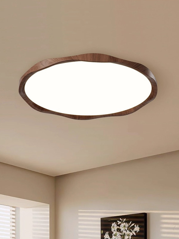 卧室灯吸顶灯超薄中古风圆形客厅灯覆古新中式全光谱护眼书房间灯