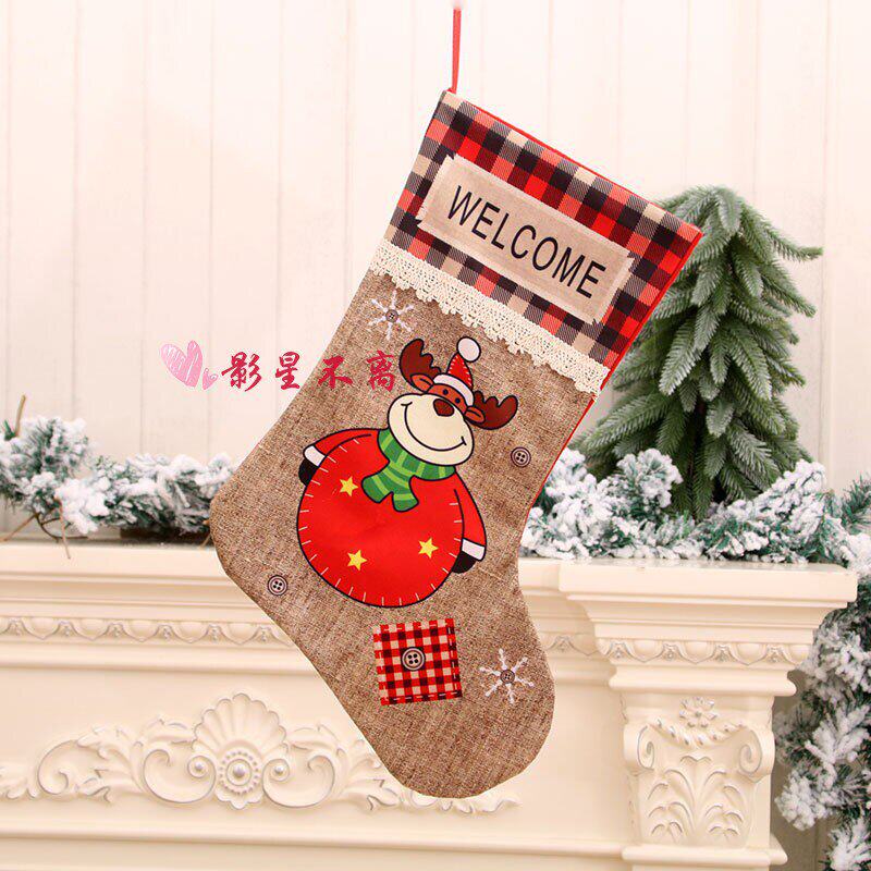 large christmas stocking christmas decoration sock gift2021