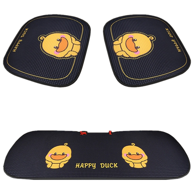 奔腾汽车坐垫三件套卡通小黄鸭