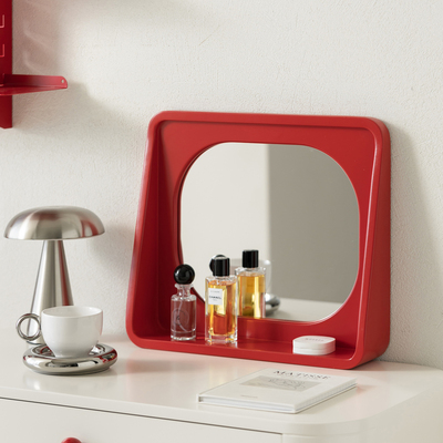 北欧简约化妆镜壁挂式彩色镜子