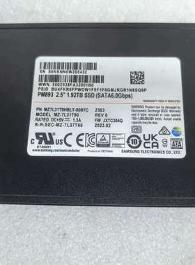 议价-三星PM893  1.92t sata接口 少量通电写入