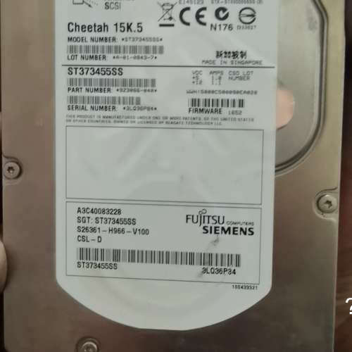 议价-拆机Seagate 希捷富士通西门子 ST373455SS