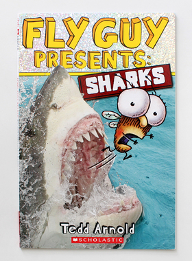 英文原版苍蝇小子 Fly Guy Presents: Sharks 苍蝇小子#2：鲨鱼 平装hi FlyGuy系列全套之一 tedd arnold