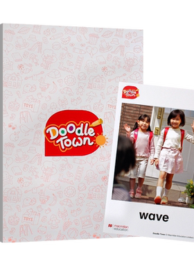 进口原版英国麦克米伦幼儿英语儿童启蒙doodle town涂鸦小镇图文卡教学卡片英语闪卡礼盒装培养学生识字语言和识字能力