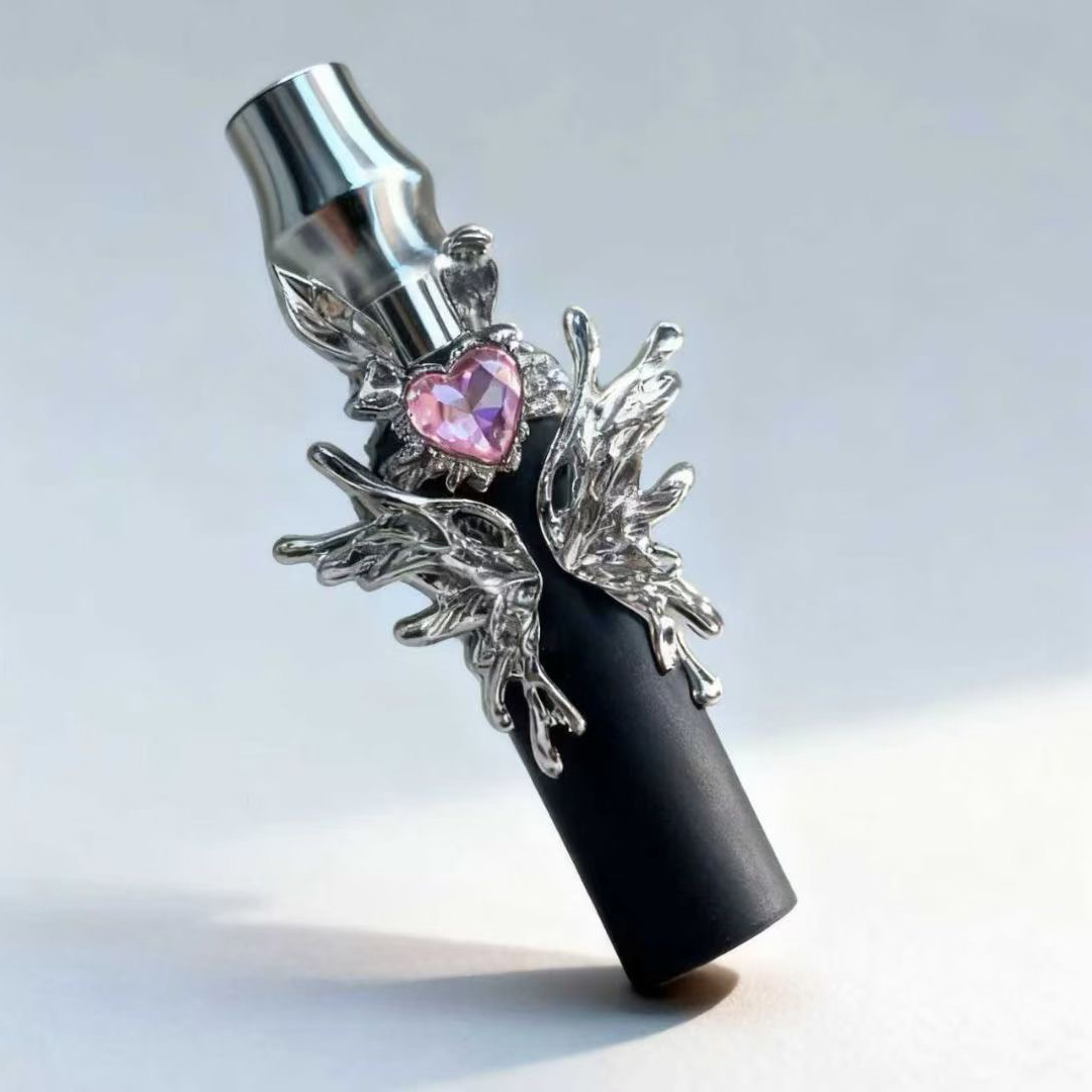 阿尔法赫烟嘴金属配件蝴蝶贴钻套嘴小红薯网红爆款高级便携可循环