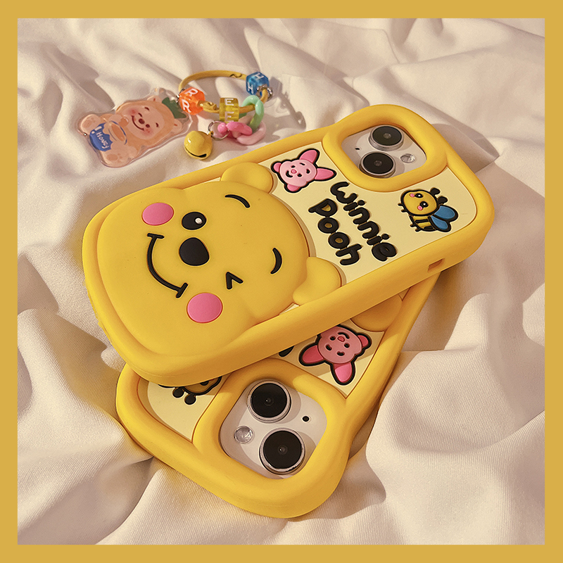 卡通可爱维尼小熊适用苹果14ProMax手机壳iphone13新款带挂饰14小众11创意12女款13promax立体软硅胶保护套使用感如何?
