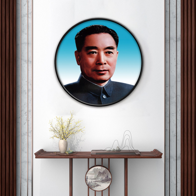 湘简玄关现代是圆形挂画