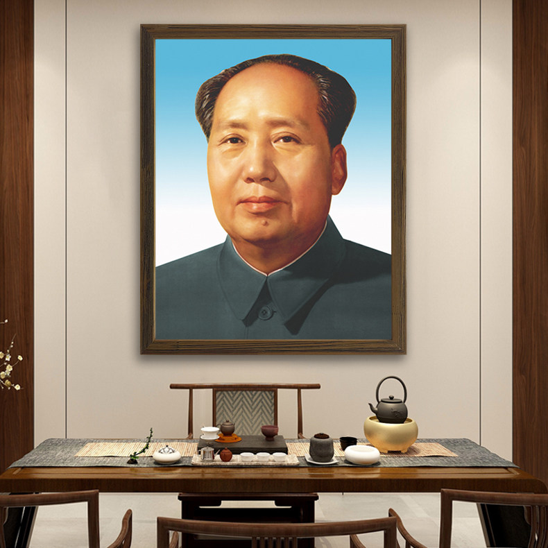 湘简客厅书房现代简约是带框挂画
