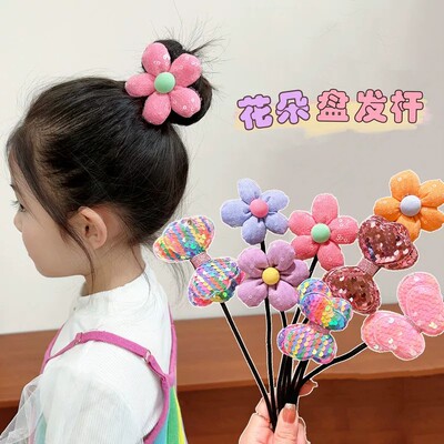 女童可爱盘发杆丸子头神器