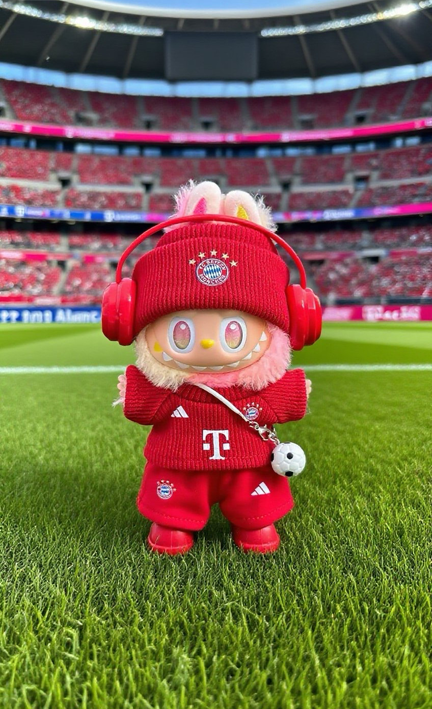 17cm玩偶娃娃衣服一二三代拉布布拜仁球衣足球服labubu新款娃衣