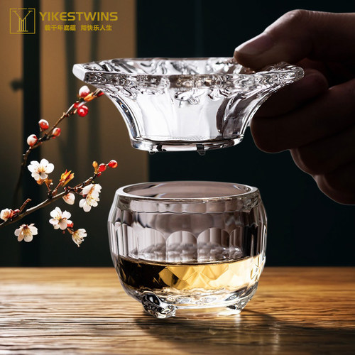 玻璃茶漏茶滤泡茶器茶隔漏斗配件