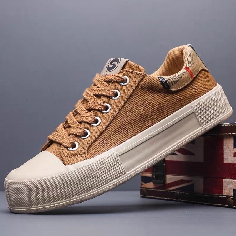 2025春秋韩版时尚男鞋新款潮流百搭轻便休闲板鞋透气舒适帆布鞋男