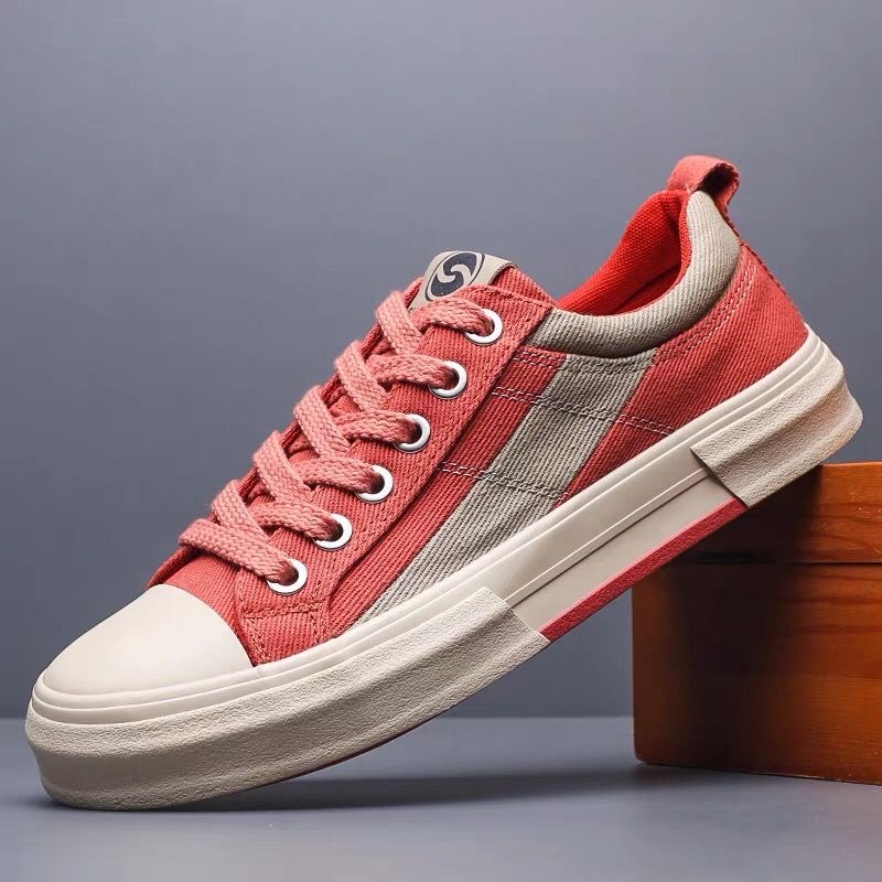 春秋韩版男鞋2025新款潮流舒适轻便帆布鞋时尚百搭休闲运动板鞋男