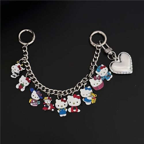 裤子挂饰kt挂件金属链条饰品合金hellokitty小挂件超萌包挂双扣链