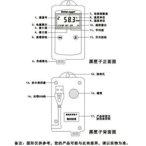 电子温湿度记录仪 便携式温湿度记录仪  小尺寸温湿度无纸记录仪