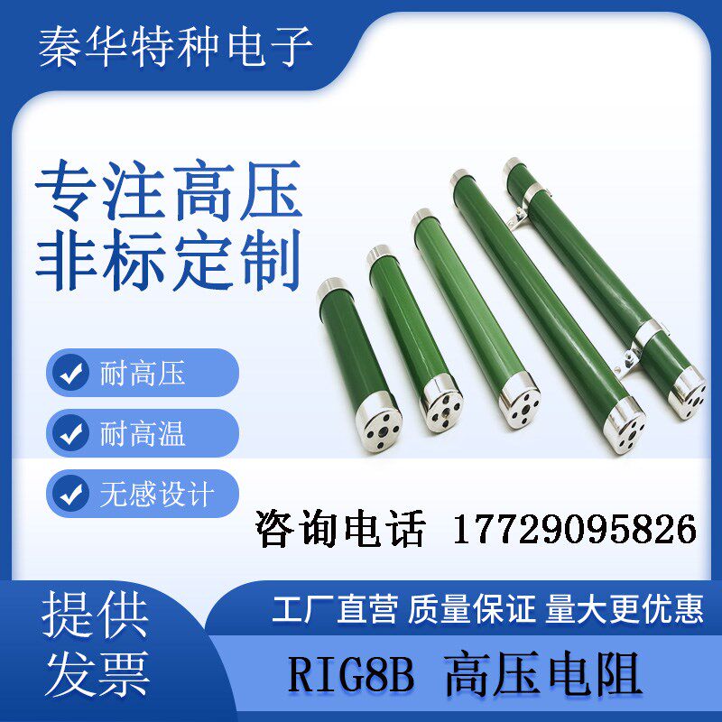 RIG8B 高压电阻无感高频玻璃釉30w50w80w100w150w250w300w500w