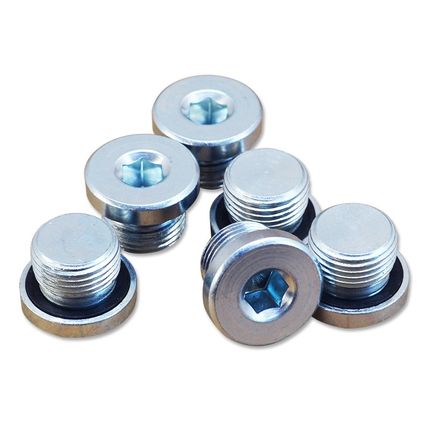 镀白锌ED圈密封内六角堵头堵油塞4MN-WD堵塞螺塞螺堵U4BN-WD堵头