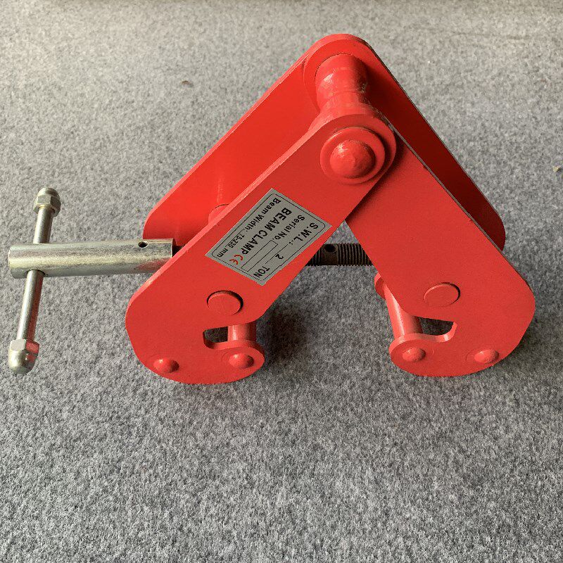工字钢夹持器轨道螺旋夹钳起重工具夹具H钢吊具3T钢轨固定器1吨2t