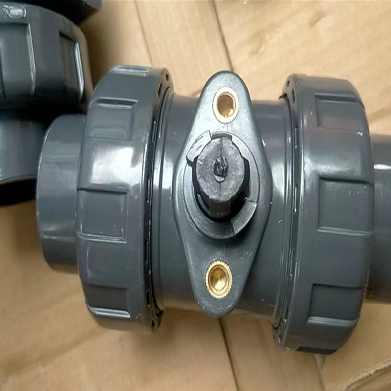 电动UPVC PVC双由令塑料电动球阀DN15 20 25 3X2 40 50