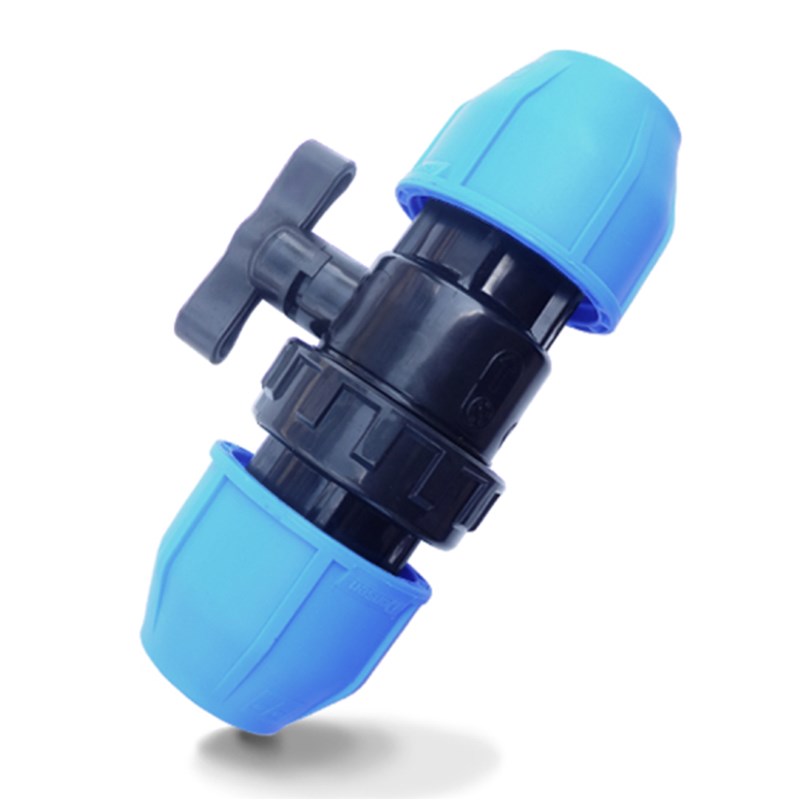 PE快接球阀20 2l5 32快接塑料球阀4分6分1寸快接开关PE自来水管件