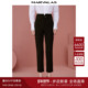 2025秋季 新款 小脚休闲裤 曼德诗显瘦高腰瘦腿裤 OL通勤百搭直筒裤