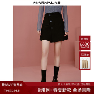 高级感气质短裤 曼德诗设计感裙裤 休闲裤 新款 2026春季