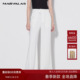 腰部双扣设计优雅复古喇叭裤 新款 女2026年夏季 曼德诗纯色直筒裤
