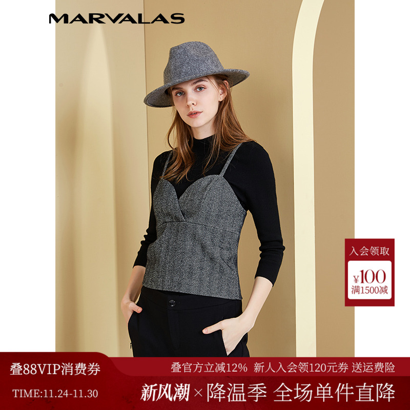 曼德诗背心女外穿港味