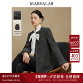时尚 曼德诗小香风短外套2025冬季 新款 绵羊毛混纺气质百搭显瘦大衣