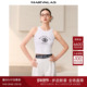 曼德诗时尚 吊带女 莫代尔棉混纺百搭圆领修身 烫钻背心2025秋季 新款