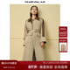 OL外套 复古宽松中长款 曼德诗莱赛尔天丝拼接设计风衣2026春季 新品