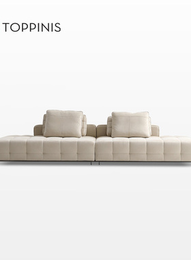 Toppinis高端劳伦斯布艺沙发意式轻奢别墅大平层客厅高端真皮沙发