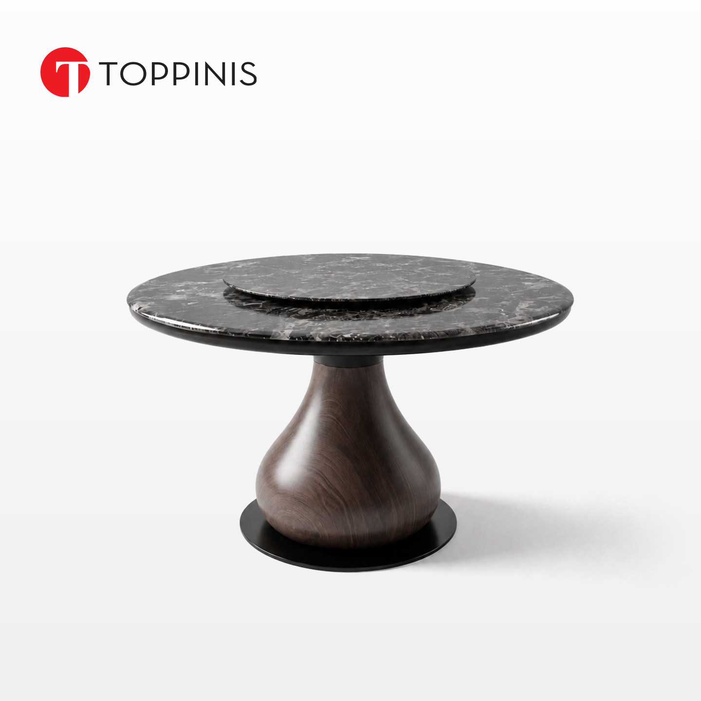 Toppinis天然奢石圆形水滴餐桌
