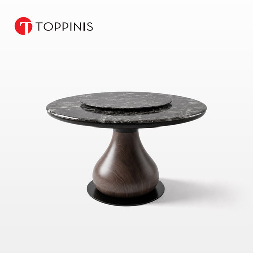 Toppinis天然奢石圆形水滴餐桌