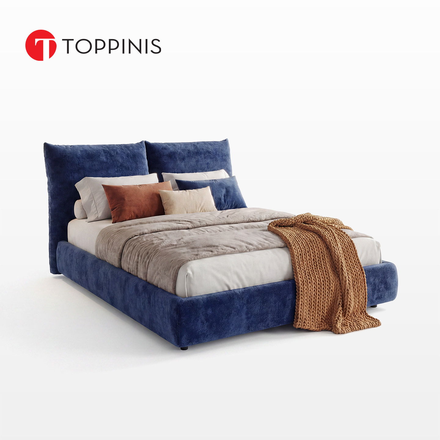Toppinis花瓣床法式中古风布艺床