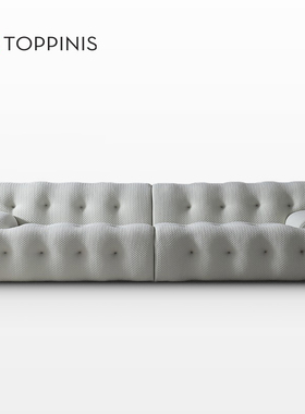 Toppinis意式极简罗琦堡模块布艺沙发简约现代设计师款直排四人位
